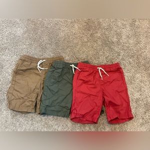 3 pairs Old Navy boys 100% cotton twill feeling shorts size 5T